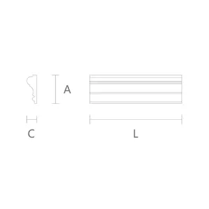 MLD-003 Decorative Classic relief moulding wood